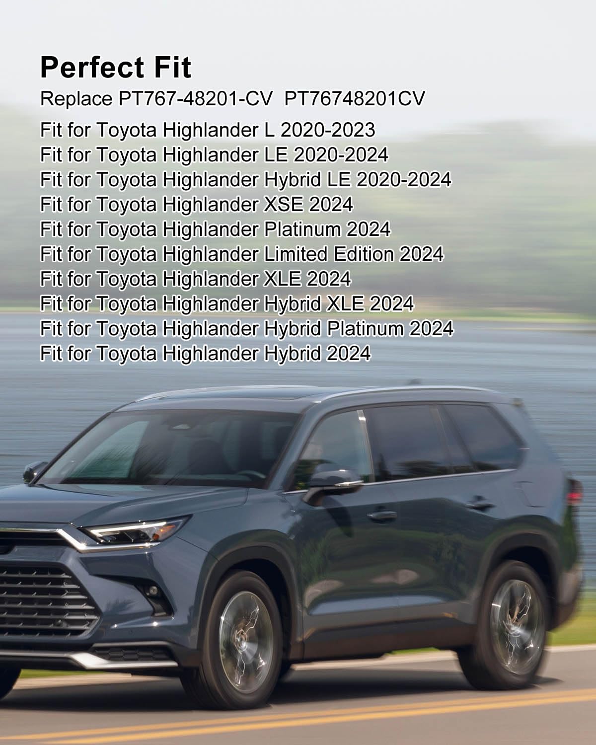 TIKSCIENCE Roof Rack Cover Crossbars End Caps Fit for Toyota